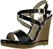 Kayleen DAYLA-3 Women's Patent Criss Cross Strappy High Heel Wedge Sandals