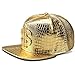 LEEYA NYU14 The New Crocodile Baseball caps alloy Dollar Flat-brimmed hat Hip-hop hat (Gold)