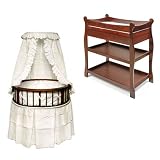 Badger Basket 00829/02232 Special Edition Elegance Cherry Bassinet with Changing Table with Drawer