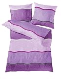 Kleine Wolke 6105892954 Bettw&auml;sche San Diego / 155 x 220 cm + 80 x 80 cm / Pflaume / 2-teilig