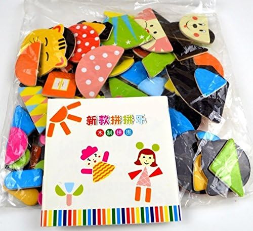 Kids Wooden Family Magnetic Puzzle Toys Fridge Magnets