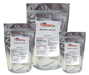 BulkSupplements Pure Magnesium Glycinate Powder (250 grams)