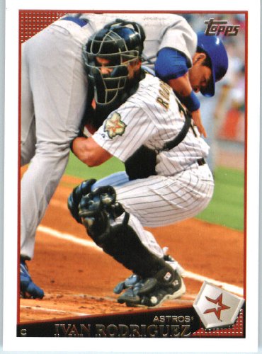 Ivan Rodriguez - Houston Astros / 2009 Topps Update Baseball Card # UH1 / MLB Baseball Trading Card in Screwdown!