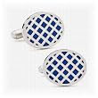 Blue Quilted Cufflinks