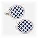 Blue Quilted Cufflinks