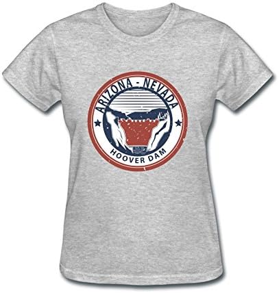 Malcobess Women's Hoover Dam Design Short Sleeve T shirt M