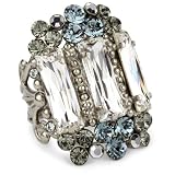 school rings Sorrelli Pewter Bold Crystal Adjustabl