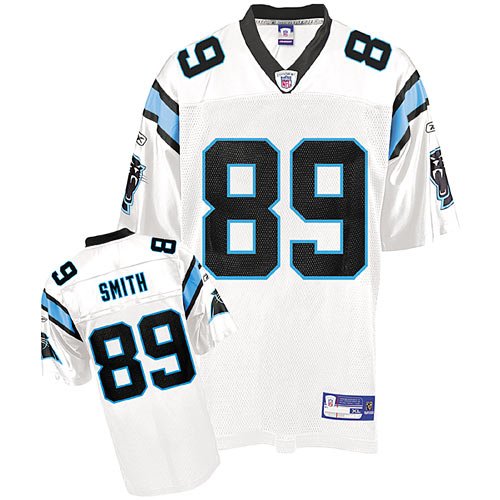 Reebok Carolina Panthers Steve Smith Youth Replica White Jersey Small