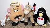 Retired Disney Toy Story Plush Beanie Set with 12" Mr. Potato Head, 6" Wheezy Penguin, 8" Bullseye Horse Dolls Mint with Tags