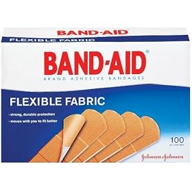 Johnson & Johnson Flexible Fabric Adhesive Bandages, 1 x 3, 100 per Box