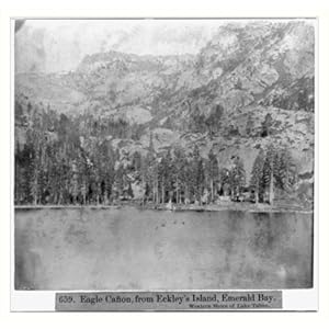 Historic Print (L): Eagle Canyon, from Eckley's Island, Emerald Bay - Western Shore of Lake Tahoe