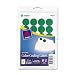 Avery Print/Write Self-Adhesive Removable Labels, 0.75 Inch Diameter, Green, 1008 per Pack (05463)