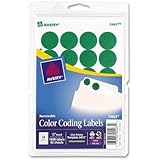 Avery Print/Write Self-Adhesive Removable Labels, 0.75 Inch Diameter, Green, 1008 per Pack  (5463)