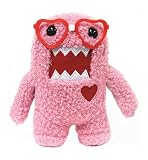Domo 6.5 Inch Plush Figure Valentines Day NERD Heart Glasses Domo Pink