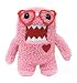 Domo 6.5 Inch Plush Figure Valentines Day NERD Heart Glasses Domo Pink