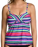 Ocean Avenue Watercolor Stripes Tankini Top