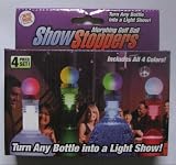 51amluat3WL. SL160  HAVE FUN! GREAT BAR SHOW! BEST GIFT! Lighted LED Bottle Stoppers   Morphing Golf Ball Show Stoppers   Set of 4.