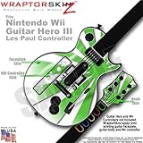 Rising Sun Green Skin by WraptorSkinz TM fits Nintendo Wii Guitar Hero III  ....