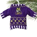 LSU Knit Sweater Ornament (Set of 3)