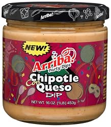 Arriba! Party Dips Chipotle Con Queso Dip, 16-Ounce Jars (Pack of 3)