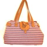 Liz Claiborne Lakeview Multi Straw Bag Purse Handbag