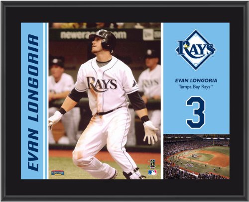 Evan Longoria Plaque | Details: Tampa Bay Rays, Sublimated, 10x13, MLB Plaque