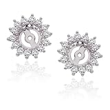 14K White Gold 1 ct. Diamond Earring Jackets