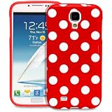Fosmon DURA Series SLIM-Fit Case Protective Skin Cover for Samsung Galaxy S IV S4 SIV / I9500 - Polka Dots (Red)
