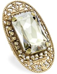 Liz Palacios "Piedras" Swarovski Elements Crystal Bar Ring