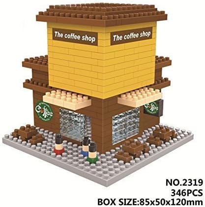 Otulet City Builder Series The Coffee Shop Set Model Toy Building Blocks Mini Figure Nanoblocks Minifigure Diamond Building Set DIY (with Otulet® FREE Brick Separator)