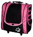 Pet Gear I-GO2 Escort Roller Backpack for cats and dogs, Pink