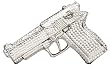 Rock Rebel Accessory BLING GUN Belt-Buckle