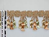 2 Attractive Tassel Fringe Trim Gold Aqua Bronze Per Yard