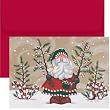 Santa With Candycanes Christmas Cards