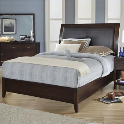 Low Modus Furniture 2o26l7 Urban Loft King Size Low Profile Sleigh Bed With Synthetic Leather Headboard Panel Chocolate Brown The Bedroom Furniture 07