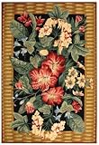Safavieh HK301A-3R Chelsea Collection 3-Feet Hand-hooked Floral Wool Round Area Rug, Multicolor
