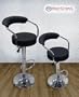 Black Swivel Bar Stools (Set of 2)