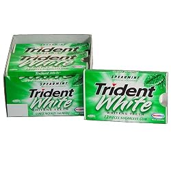 Trident White Spearmint, Sugar-Free, 12-Count (Pack of 12)