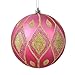 Vickerman 528785-4" Mauve Matte Glitter Diamond Ball Christmas Tree Ornament (4 pack) (N188045D)