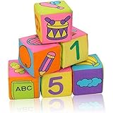 Happy Cherry 積み木 知育おもちゃ 布製 鈴入り 赤ちゃん ベビー キッズ 知能開発 認知 軽い ふわふわ