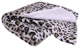 Bedford Cottage Luxurious Snow Leopard Reversible Faux Fur Throw, White