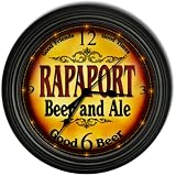 RAPAPORT 'S Beer and Ale Cascading Pub Wall Clock