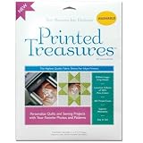 Dritz Printed Treasures Inkjet Printable White Fabric Sew-On Sheets - 8.50 x 11 Inches (5 Pack)