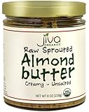 Jiva Organics RAW SPROUTED Organic Almond Butter 8-Ounce Jar