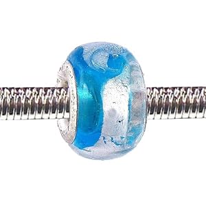 Buy Pandora Style Charm Bead (Z82) Murano Lampwork Glass (14mm x 10mm) (fits Troll too)