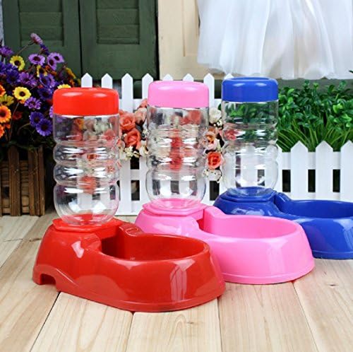 Sixkiss Automatic Dog Feeder Bottle Pet Water Dispenser (Pink)