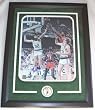 Kevin McHale Autographed Boston Celtics 11x14 Photo vs Dr. J ~ Custom Framed with Team Medallion