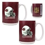 Arizona Cardinals NFL 2pc Gameball Ceramic Mug Set - Helmet logo