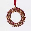 Red Sequinned Wreath Ornament