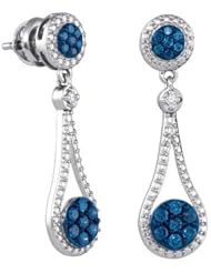 10KT White Gold 0.53 CTW-Diamond Fashion Earring